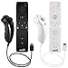 EEEKit 2-pack Remote and Nunchuk Controller Combo Set with Strap for Nintendo Wii/Wii U/Wii mini (Black+White)