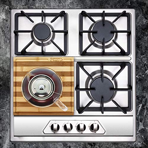 Prosumer's Choice Bamboo Cutting Board and Single Burner Stovetop Cover Cheese Platter - Thumbnail 6