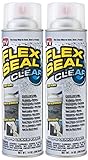 Flex Seal Spray Rubber Sealant Coating, 14-oz, Clear (2 Pack)