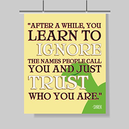 Shrek Quote Poster – 16 x 20 – Motivational – Inspirational – Growth Mindset – Classroom Decor – School Poster – Kid's Room – Teen Room – Nursery Wall Art