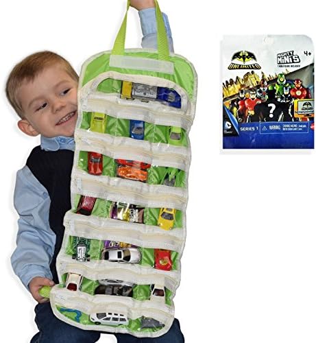 EASYVIEW Mighty Mini D.C. Batman Unlimited with Compatible Toy Case Organizer Bundle (Green)
