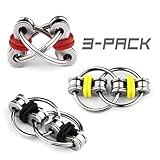 Flippy Chain Fidget Toy Bike Chain Fidget Stress Reducer for Adults and Kids Perfect for ADHD, Anxiety, and Autism(3Pcs)