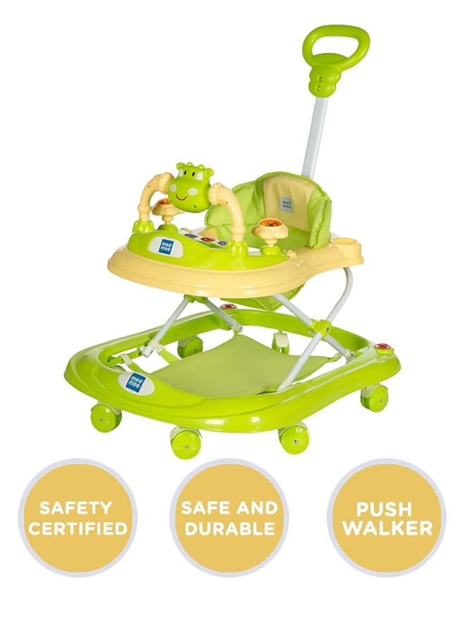 mee mee baby walker with adjustable height and push handle bar