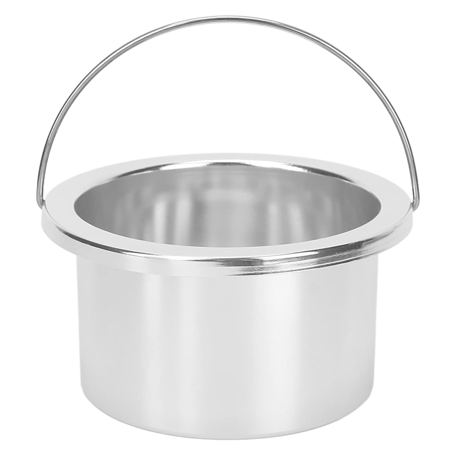 Wax Pot - Wax Warmer Replacement Tin Inner Pot - Portable Wax Depilatory Machine Pot - Hair Removal Waxing Bowl Accessory for Hair Remover Machine Silver (100mm)