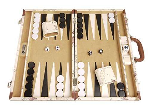 Middleton Games Map Backgammon Set, 18-Inch