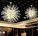 GDNS Chandeliers Firework LED Light Stainless Steel Crystal Pendant Lighting Ceiling Light Fixtures Chandeliers Lighting,Dia 27.5 Inch