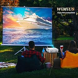 WiMiUS Newest W1 5G WiFi Bluetooth Projector, 370