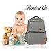 Bembar Co. Diaper Bag Backpack with Stroller Straps and Changing Pad - Grey Fashion Tote for Mom and Dad with Large Opening and Waterproof Insulated Pockets - Stylish Cute Baby Care Purse for Toddler