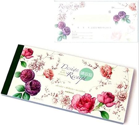 Amazon おしゃれ領収証 パープルローズ 40シート 6冊組 領収書 明細書 文房具 オフィス用品