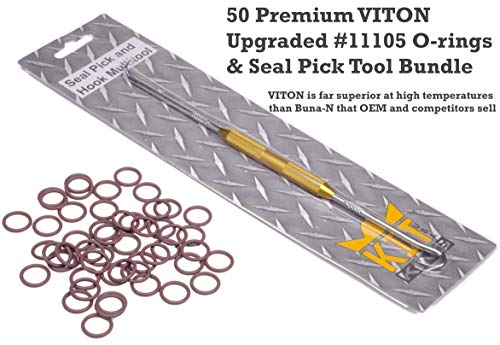 Kit King 50 PACK #11105 O-ring Harley w/Seal Pick/Buell Aftermarket Drain Plug O-ring | HIGH TEMP | VITON Improved Orings for Increased Heat and Temperature Fluctuation. Motorcycle Oil Change - Thumbnail 5