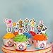 48 Pieces Circus Animal Cupcake Topper for Carnival Themed Baby Shower Kids Birthday Party Favor Supplies Lion Bear Elephant Cake Decorations