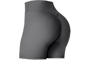 Sunzel Women's Invisible Butt Scrunch Shorts, High Waisted Biker Shorts, Gym Workout Yoga Running Shorts with Tummy Control