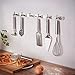 Amzdeal Coat Hook Wall Mounted 304 Stainless Steel Heavy Duty Coat Rack Door Hooks Bathroom Towel Hooks with 6 Hooks can Hold 30kg(66lb)