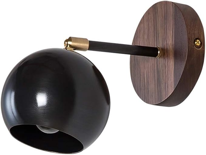 LIZHIQIANG Brass Adjustable Wall Light, Retro Style Bedroom Bedside