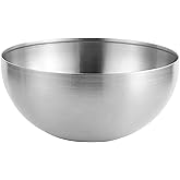 YIKANGHENG Stainless Steel Salad Bowl, 720 Ml (0.2 Gal) Food Grade Bowl for Salads, Soup, Rice, Cereal, Breakfast, Dinner, Serving and Oatmeal at Home and Outdoors (1, 15 cm)