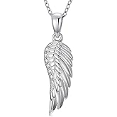 Zorlioy Diamond Angel Wings Necklace 925 Sterling Silver Lab Grown Diamond Angel Wing Pendant Wing Jewelry for Women