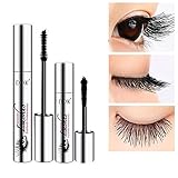 Leegoal 4D Mascara Cream, Makeup Lash, Cold Waterproof Crazy-long Style Eye Black Eyelash Extension Makeup Lash, Warm Water Washable