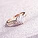SPILOVE Serend 18k Rose Gold Plated 1.5ct Heart and Arrows Cut Cubic Zirconia Solitaire Wedding Engagement Rings, Gift for Valentine Day,Women's Day