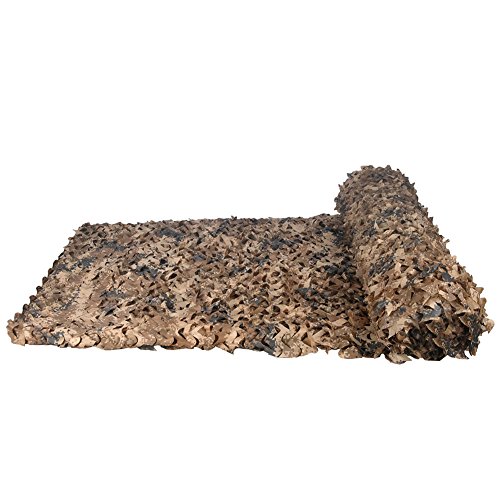 HYOUT Camo Net, Woodland Camouflage Netting Military Sunshade Nets Camping Hunting Shooting Blind Sunscreen Netting Camouflage Party Decoration - Thumbnail 2