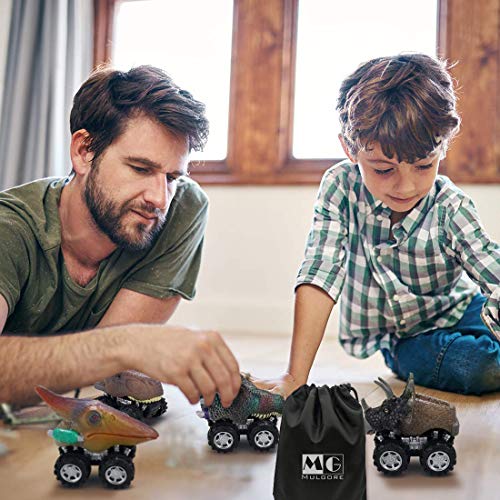 6 MOONBROOK+Dinosaur+Cars+Pull+Vehicles+Toy+Mini