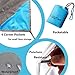 Best Quality Blanket Lightweight Compact, Waterproof Quick Drying Best for the Beach, Camping, Travel, Hiking, Festivals Anchor Pockets, 4 Free Stakes and Carry Bag (Blue)