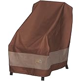 DUCKCOVERS Ultimate Waterproof 26 Inch High Back Patio Chair Cover, Stackable Chair Covers