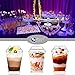 5.5oz Dessert Cups with Lids and Spoons,Plastic Clear Square Dessert Bowls Disposable Reusable Parfait Appetizer Cup-Set of 24