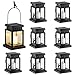 GIGALUMI 8 Pack Solar Hanging Lantern Outdoor, Candle Effect Light with Stake for Garden,Patio, Lawn, Deck, Umbrella, Tent, Tree,Yard,Driveway-Warm White primary