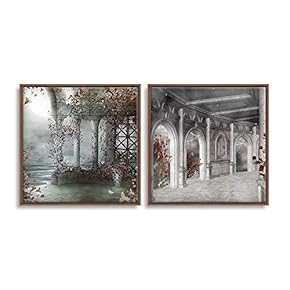 Framed Dreamscape Home Artwork for Living Room Bedroom x2 Panels
