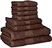 Utopia Towels Towel Set - 2 Bath Towels, 2 Hand Towels, and 4 Washcloths, Brown - 700 GSM Ring Spun Cotton Highly Absorbent Towels for Bathroom, Shower Towels (8 Pieces)