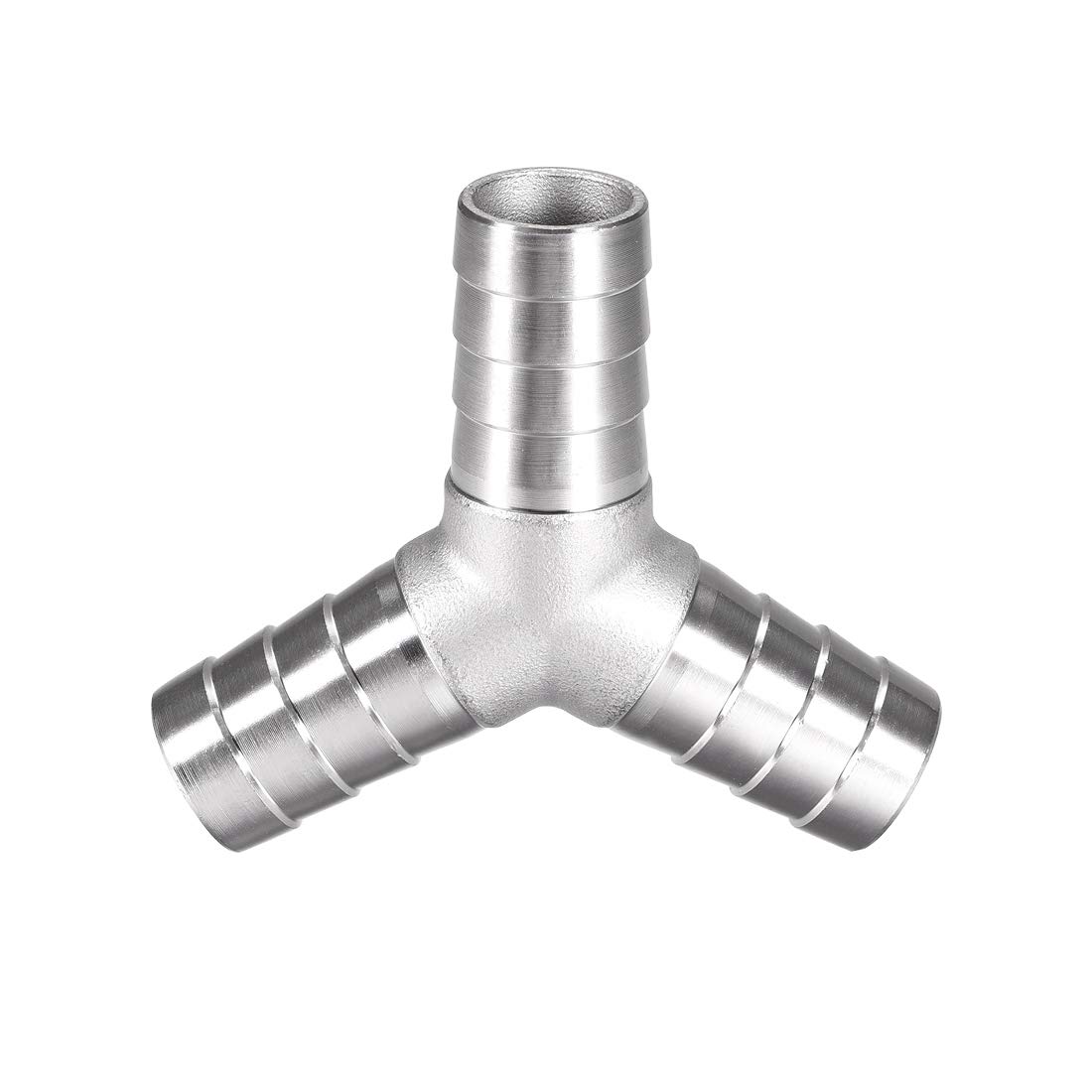 uxcell 63/64-Inch (25mm) Hose ID Barb Fitting Stainless Steel 3 Way Y Shaped Union Home Brew Fitting