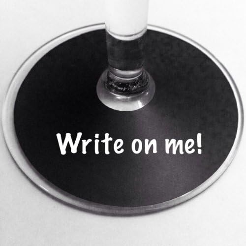 Chalkboard sticker for wineglass base - Set of 12