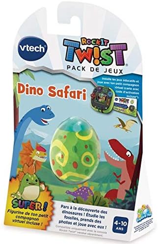 VTech, RockIt TWIST, Dino Safari Game, Educational Console Game, Version FR, Multicolored, Height: 2.3 inches, Width: 4.6 cm