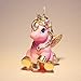 TBJSM Super Cute Gold Fly Unicorn Cake Cupcake Topper Birthday Gifts Wish Candle Wedding Party Decorations (Pink)