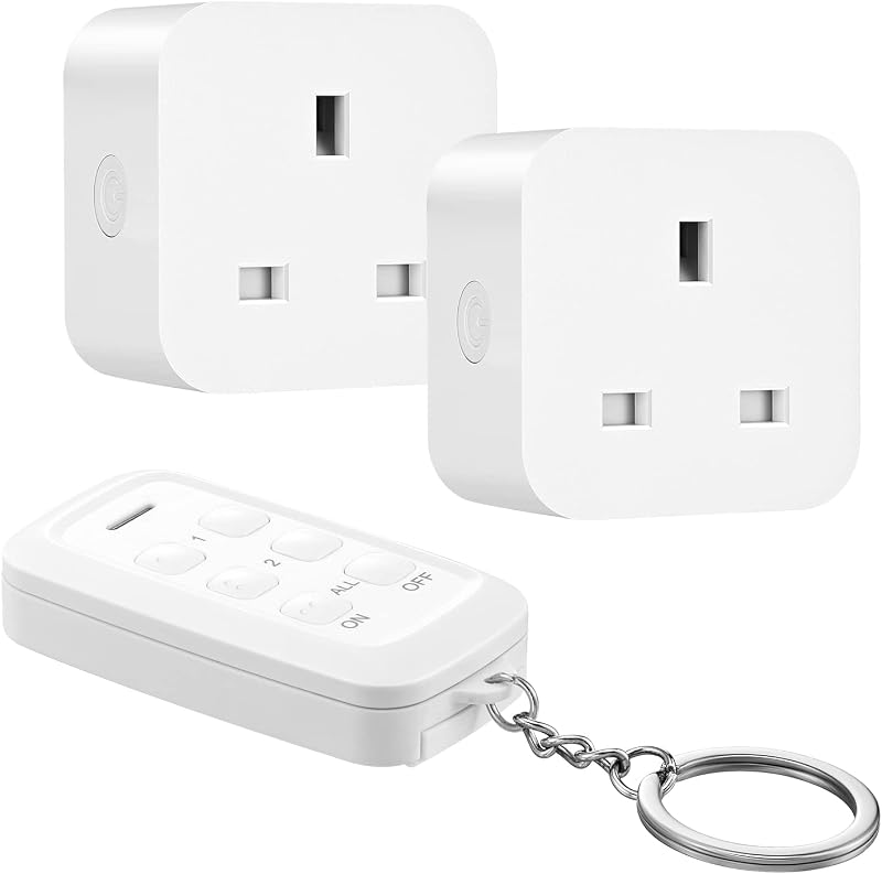 DEWENWILS Remote Control Sockets 100ft Range 2 Sockets 13A 3120W UHRS103A