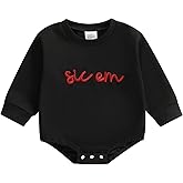 Cevoerf Newborn Baby Football Outfit My 1st Football Season Sweatshirt Romper Infant Boy Girl Football Clothes 3 6 12 Month