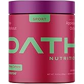 Oath Nutrition Sport Sugar Free Pre-Workout Powder, Appleberry Orchard, Contains Creatine Monohydrate, Caffeine and Beta Alanine, Pre Workout Powder for Women and Men, 25 Servings