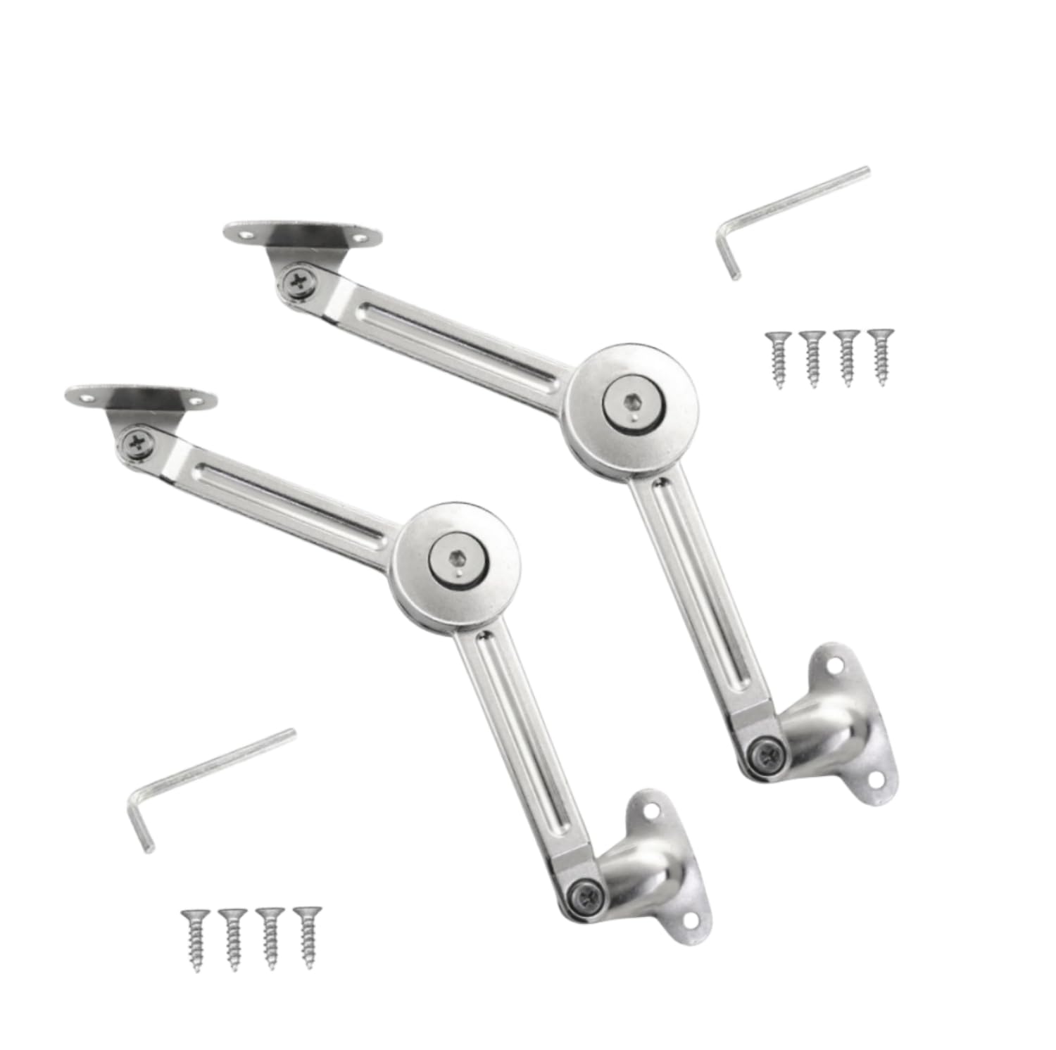 2PCS Adjustable Lift up Stay Support Buffer Hinge Heavy Duty Lid Stay Hinge ，Hinge Lid Stay Lift Up Buffer Hinge for Kitchen Wardrobe