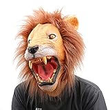 Monstleo  Latex Rubber Lion Head Mask Halloween Party Costume Decorations Masks