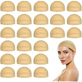 MYKURS Beige Wig Caps for Women, Stocking Cap for Wigs, 24 PCS | Stretchy &amp; Soft Nylon Cap for Long and Short Hair, Comfortable for All-day Wear, for Daily Use, Halloween, Cosplay