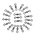 Fishing Swivels 350pcs Barrel Swivels Saltwater Freshwater Fishing Swivels Stainless Steel Rolling Swivels Fishing Tackle