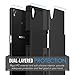 Sony Xperia Z5 Case, MoKo [Shock Absorption] Slim Dual Layer Protective Case with Soft Silicone Bumper and Rigid PC Back Cover for Sony Xperia Z5 5.2 Inch (2015) - Black