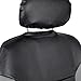 Motor Trend Two Tone PU Leather Car Seat Covers - Black Classic Accent Gray Sides - Premium Leatherette - Front Pair