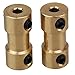 2pcs 3mm-3mm Golden Brass Shaft Coupling Coupler Motor Transmission Connector