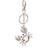 Liavy's Crab Charm Fashionable Keychain - Sparkling Crystal - Unique Gift and Souvenir