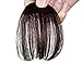 Remeehi Gorgeous Real Human Hair Flat Bangs/Fringe Hand Tied Bangs with Temples Mini Fashion Clip-in Hair Extension Dark Brown