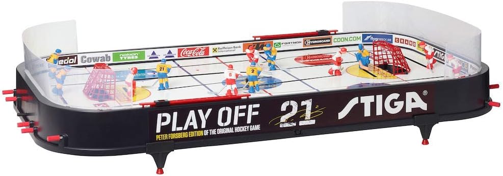 Stiga Tabletop Ice Hockey Game Play Off 21 Sweden-Canada, Storage Bag included, Sweden vs Canada with Storage Bag, 96 x 50 cm