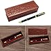 Wooden Pen pencil Box for Storing Pen and Pencil Stationery Supplies with Elegant Carving Inlay Handmade Product 8 Inch