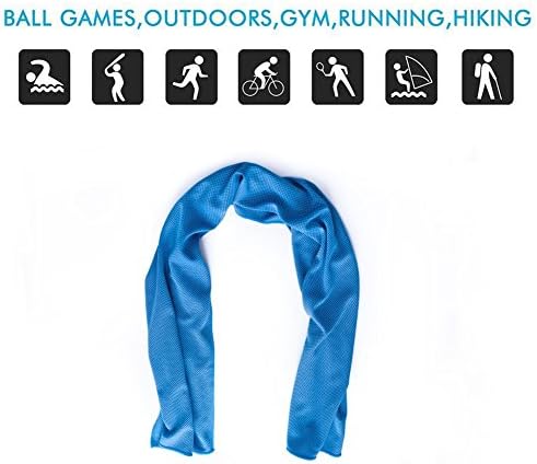 XTrifit Cooling Towel for Instant Relief - Cool Bowling Fitness Yoga Towels - Use as Cooling Neck Headband Bandana Scarf,Stay Cool for Travel Camping Golf Football &amp;Outdoor Sports