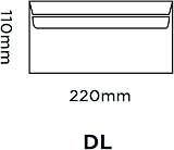 Blake DL Self Seal Envelope 110 x 220mm 100gsm White Pack 500 view 4